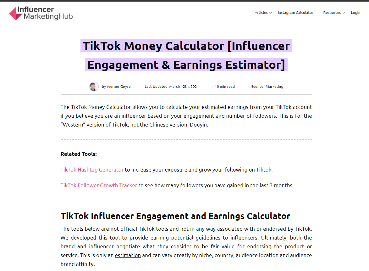 Exolyt.com tiktok money calculator